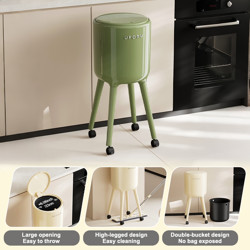 UFORU Tall Standing Trash Can  - đánh giá và giá Commercial Kitchen Bin